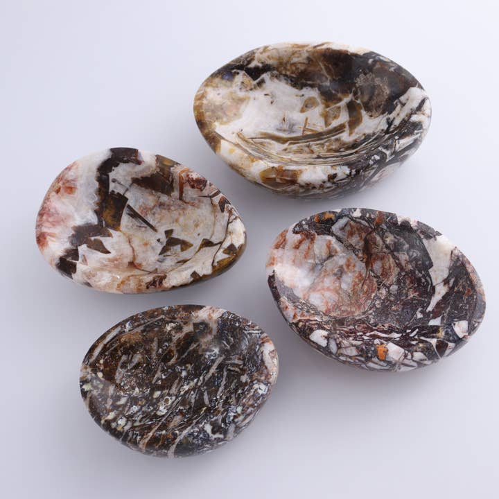 Mi Esperanza Minerals - Wholesale Decorative Plate/Dish/Bowl - Agate Bowls Set of 4