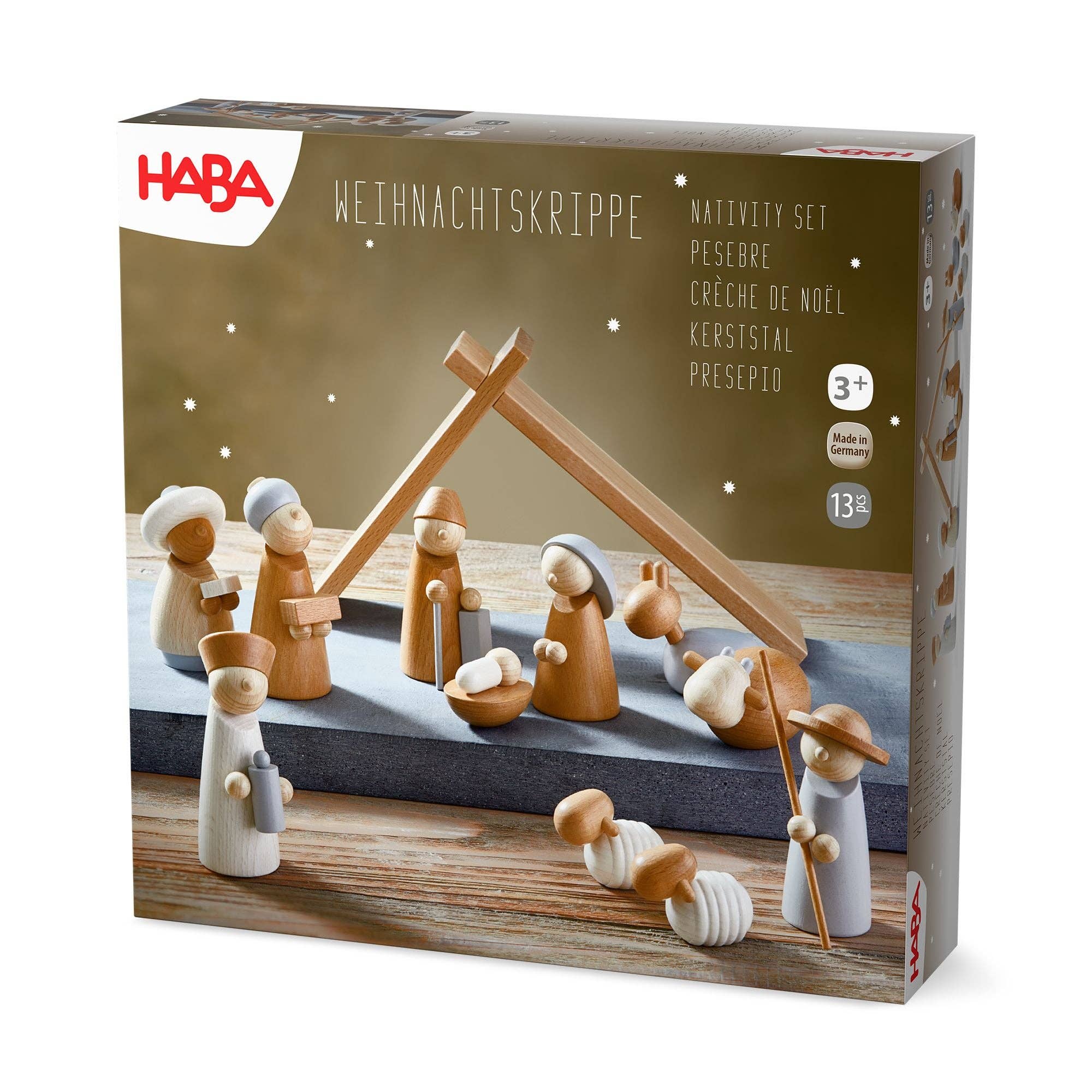 HABA USA - Wholesale Nativity Scene Decor - Natural Wood Nativity Set1