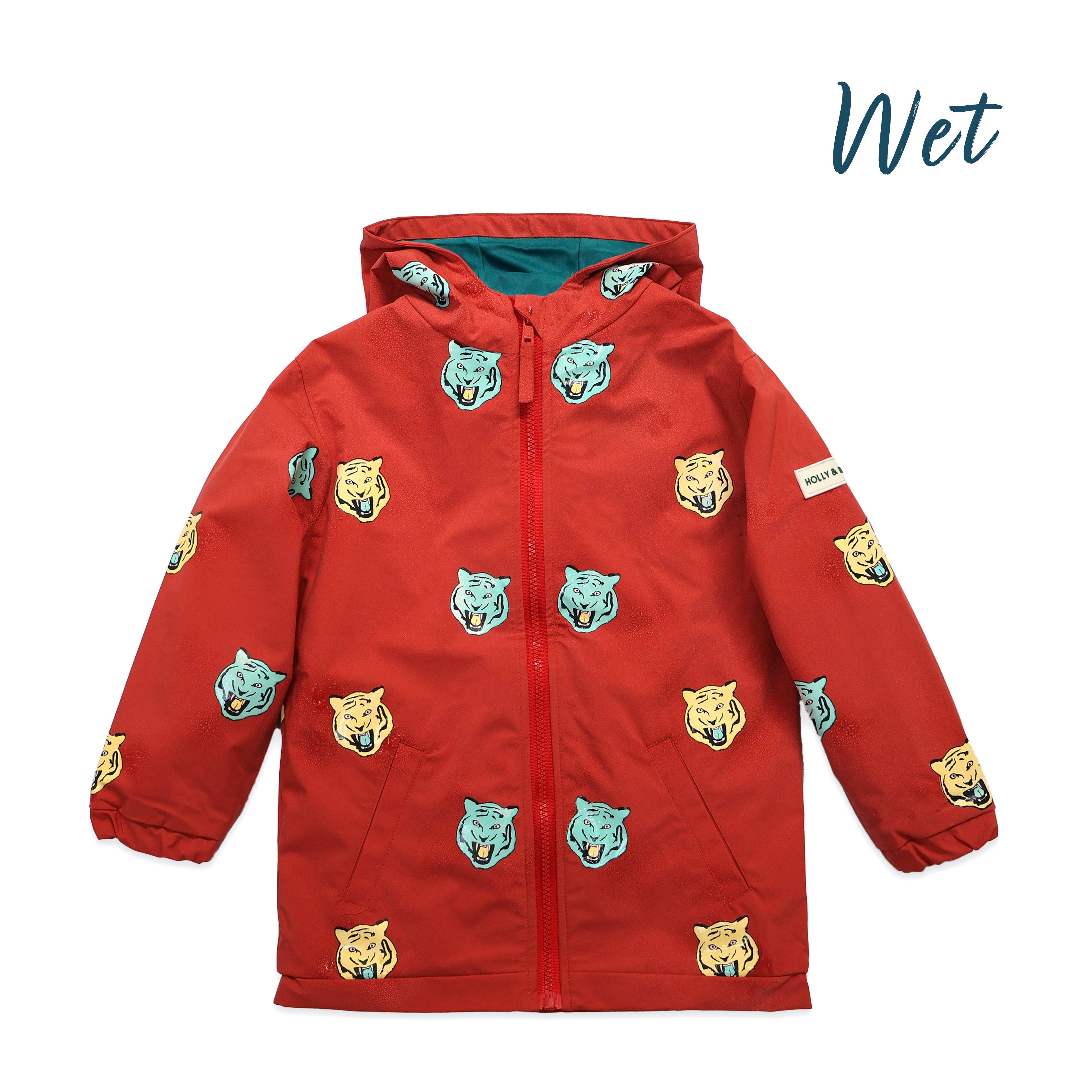 Holly and Beau – Impermeável – Criança por atacado – Capa de chuva infantil com tigres que mudam de cor3