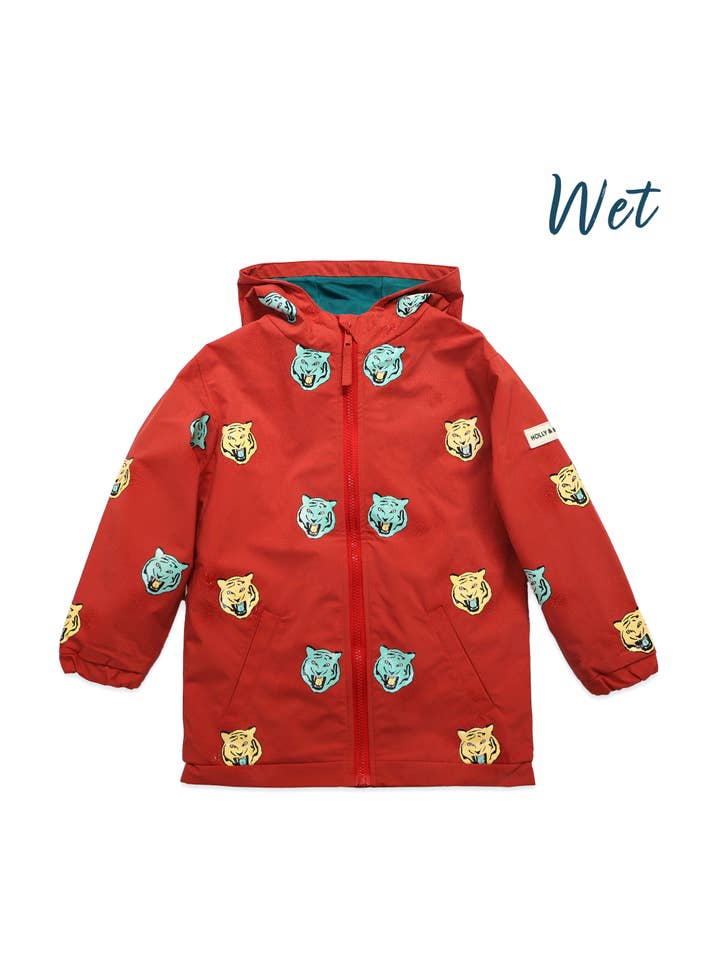 Holly and Beau – Impermeável – Criança por atacado – Capa de chuva infantil com tigres que mudam de cor3