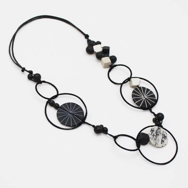 Sylca Designs - Wholesale Bib necklace - Monochromatic Hayden Disk Necklace2