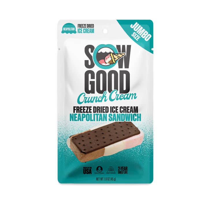 Sow Good Inc - Wholesale Ice Cream/Sorbet - Jumbo Neapolitan Crunch Cream 1.6 oz