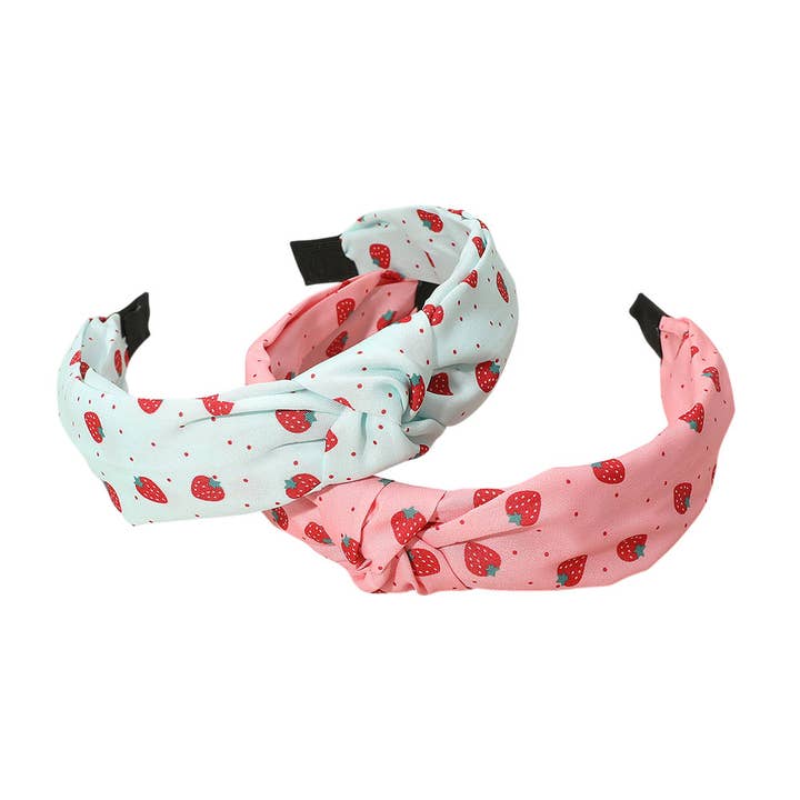 Sensibling Corp. - Wholesale Fashion Headband - Women's - 12PCS - Strawberry Pattern Knot Headbands4