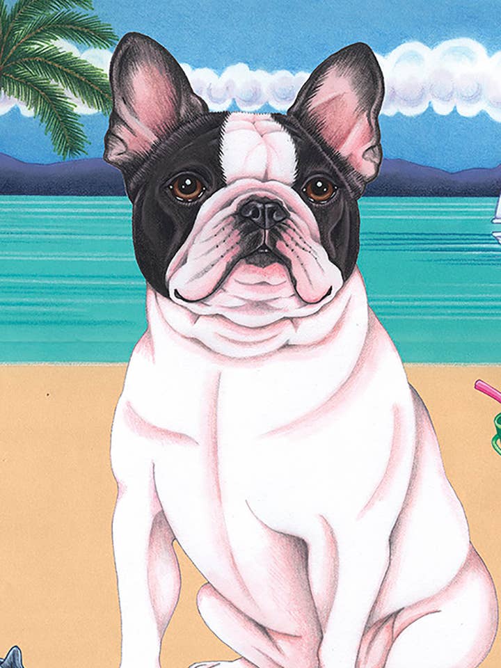 French Bulldog - Badstof Microvezel strandlaken voor wholesale door Best of Breed Products