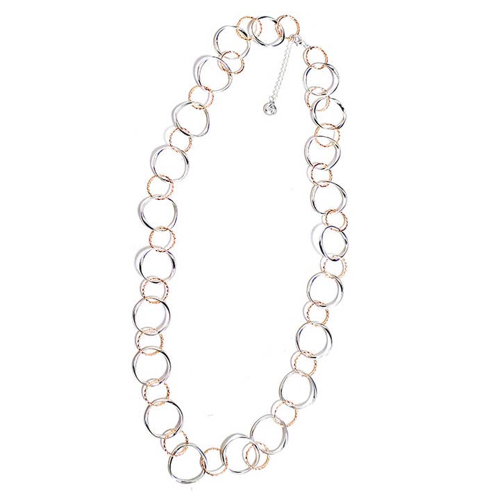 LONG NECKLACE WITH INTERTWINED CIRCLES - SW718120A7 for wholesale by AMORINO SRL