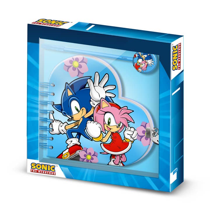 Sonic The Hedgehog - SEGA Amy-Dagbok Hjärtformad Lås + Penna för wholesale av KARACTERMANIA