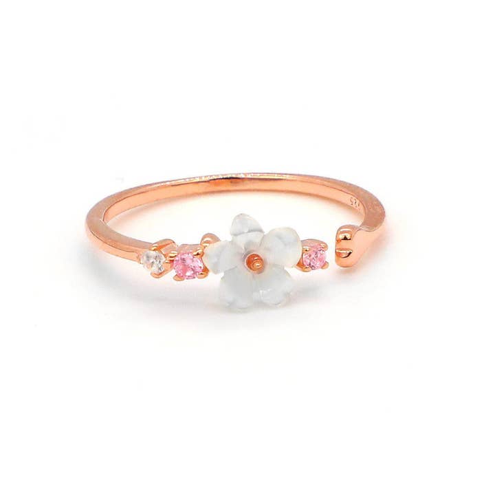 White Flower Ring for wholesale by LA MENO