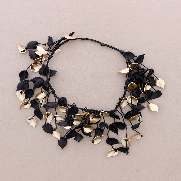 Sonata - Wholesale Choker/Collar - Long Necklace with Resin Petals Pendants