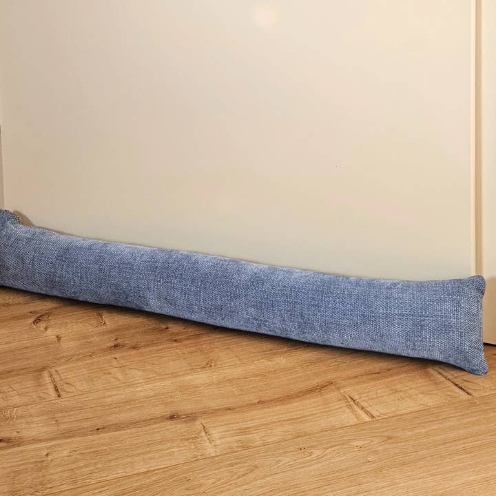 Meinposten - Vendita all'ingrosso Decorazione per porta - Paraspifferi guarnizione porta fermavento porte e finestre tessuto grigio crema beige 90 cm4