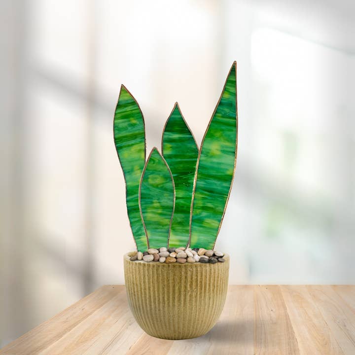 Samara Designs Studio – Planta artificial por atacado – Planta de cobra de vitral4