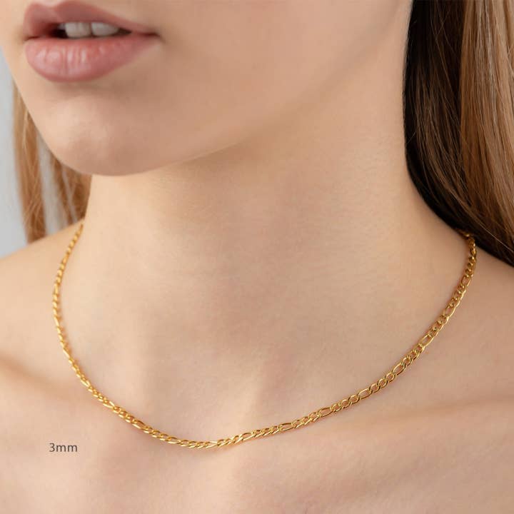 Schmuckgroßhandel - Wholesale Link & Chain Necklace - Classic necklace | 18k gold plated4