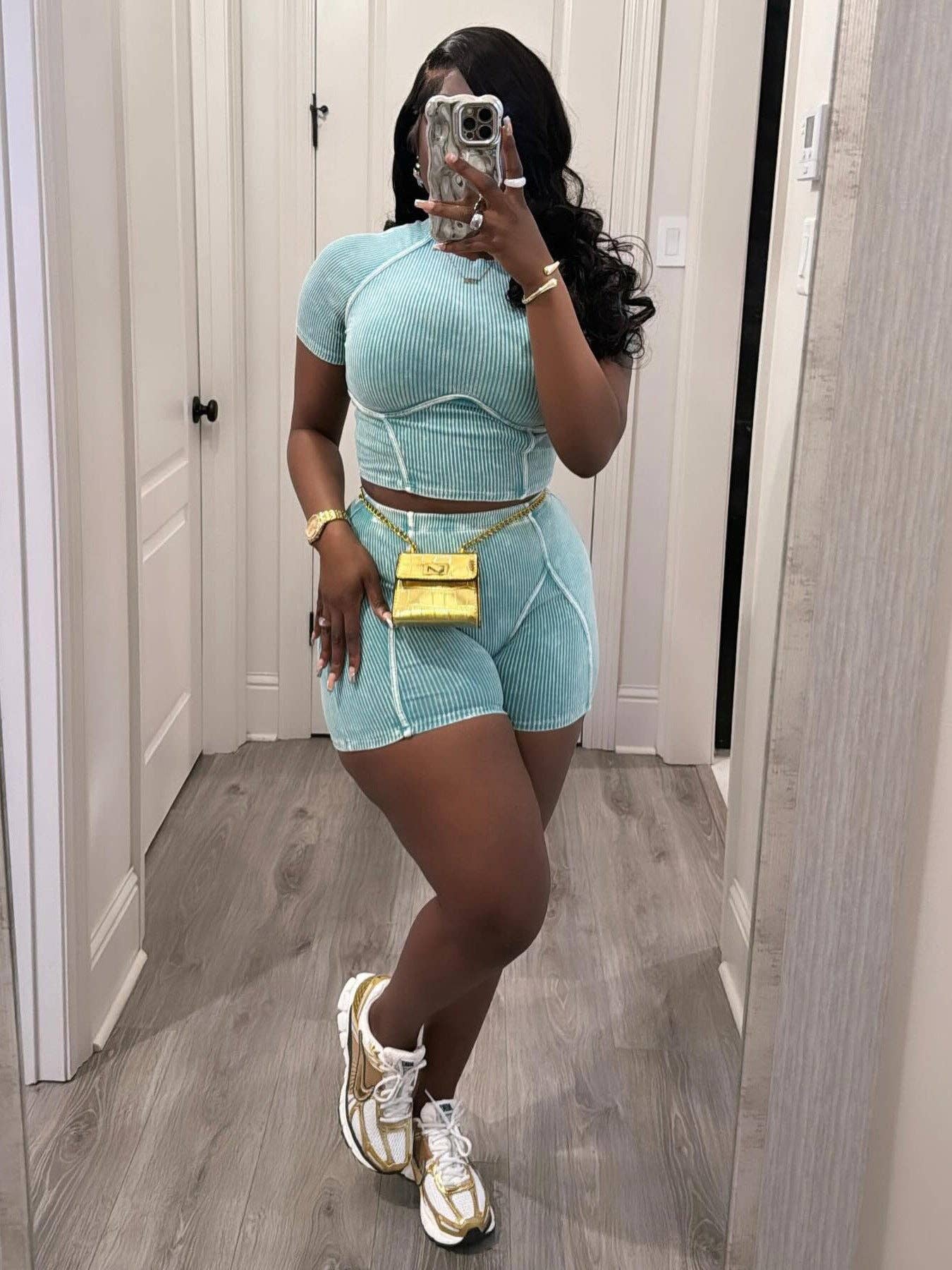 MB Fashion Wholesale - Wholesale Top & Short Set (NOT Loungewear) - Women's - MB FASHION WASHED RIBBED HIGH QUALITY SHORTS 2 PCS SET 4020LY6