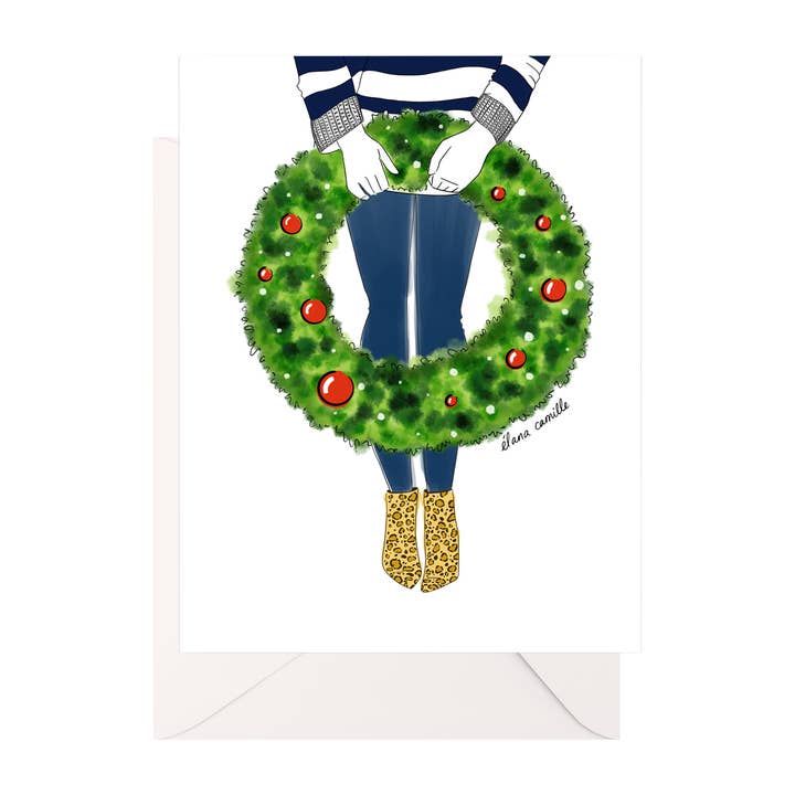 Ragazza con ghirlanda per la vendita all'ingrosso da parte di Élana Camille Creates Paper & Design