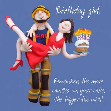 Holy Mackerel UK Ltd - Wholesale Birthday Card - Birthday Fireman birthday card