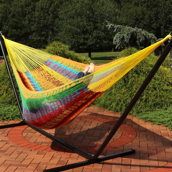 Sunnydaze Decor - Wholesale Hammock - Handwoven XXL Thick Cord Mayan Family Hammock - Multi-Color