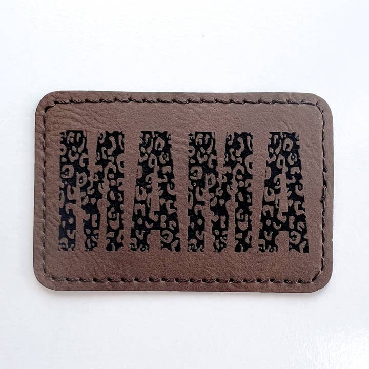 Sombrero de cuero Patch Leopard Mama para venta al por mayor de Hometown Co. Wholesale