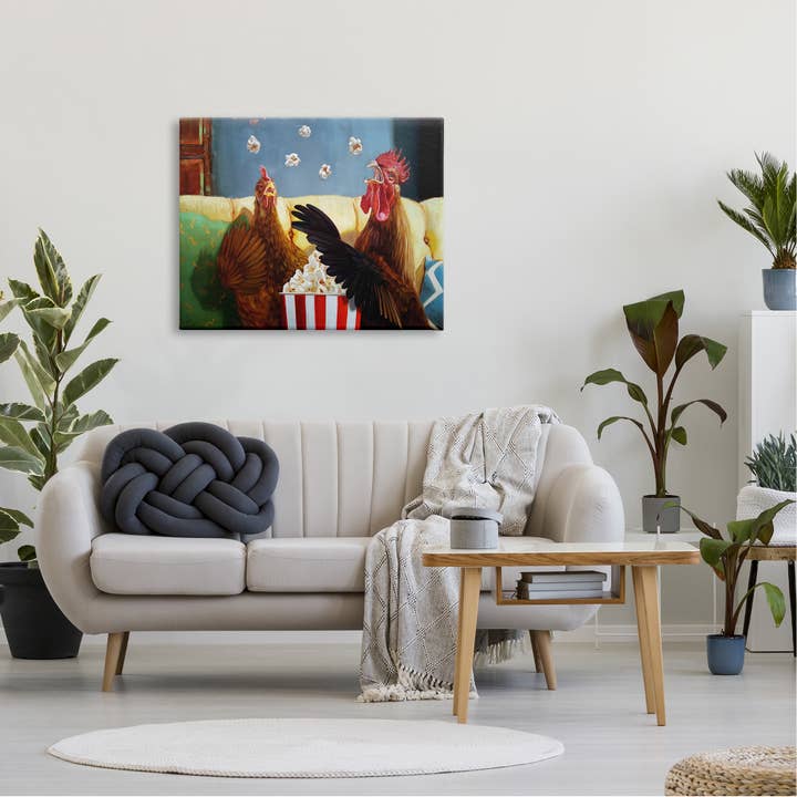 Stupell Industries - Wholesale Wall Sign - Rooster Chicken Tossing Catching Popcorn - Unframed Wall Art9