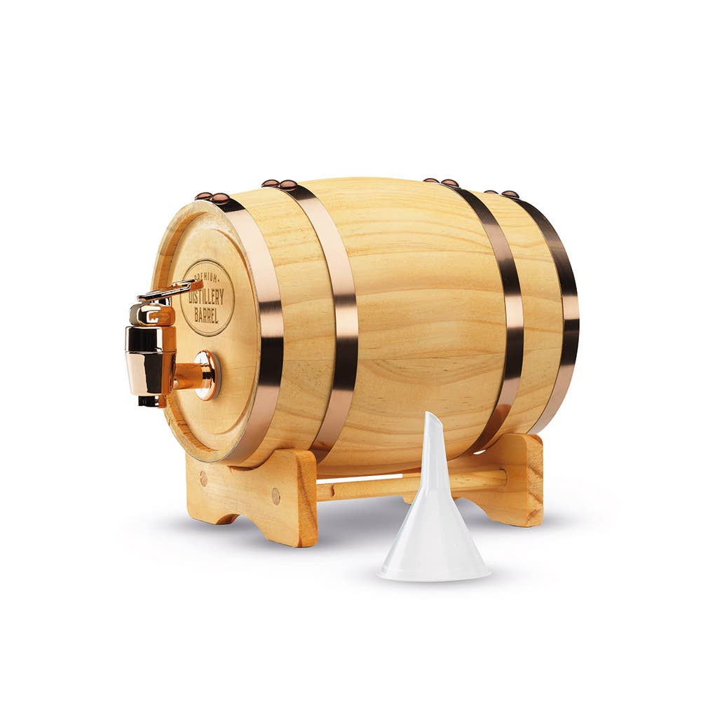 The Source Wholesale LTD - Wholesale Decanter - Wooden Keg Whiskey Barrel1