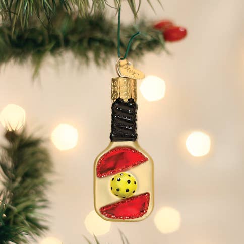 Mini Pickleball Paddle Ornament for wholesale by Old World Christmas