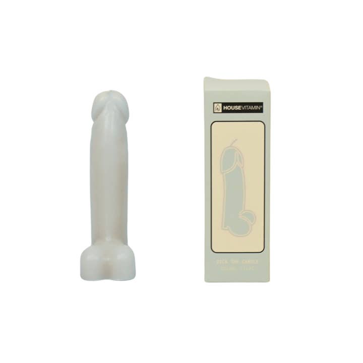 Candle - Dick - Wax - White - 160gram - 7x5,5x17cm for wholesale by Housevitamin bv