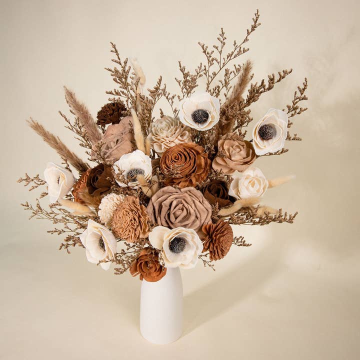 Sola Wood Flowers - Wholesale Artificial Flowers - Fall Decor Finished Vase1