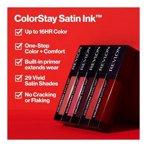 Kasa Style - Wholesale Lipstick - Revlon ColorStay Satin Ink Crown Jewels Long Lasting Lipstick with Vitamin E, 038 Citrine Queen, 0.17 fl oz.11
