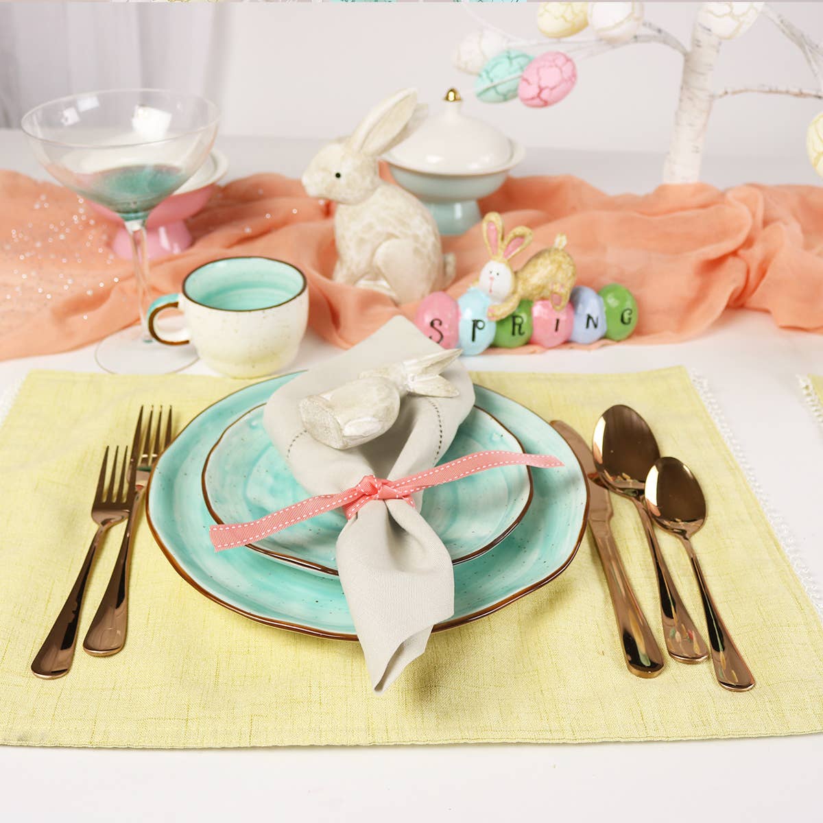 Little White Dish - Wholesale Dinnerware Set - Cabana Turquoise Dinnerware- 20 Pieces2