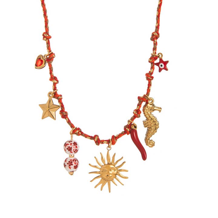 ACCITY - Wholesale Pendant/Charm Necklace - Starfish Pearl Heart Necklace–Dopamine Summer Vibe_CWMM6964