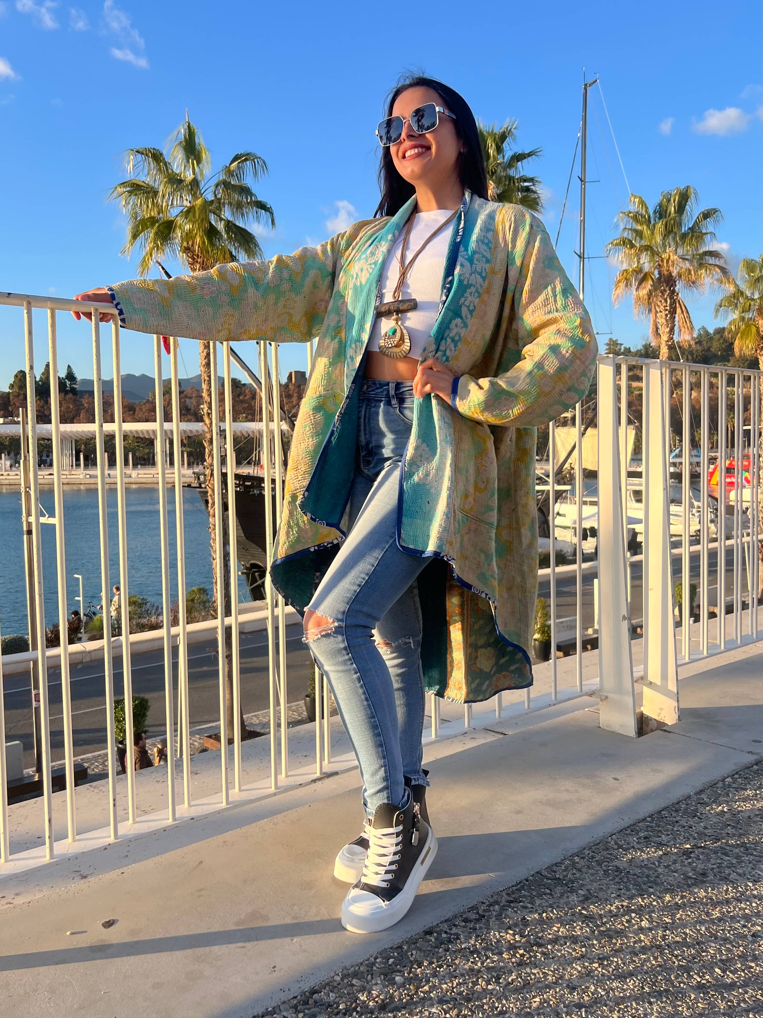 Kinomy - Wholesale Jacket - Women's - Asymmetrical Reversible Tie-Dye Jacket for Curvy Women.8