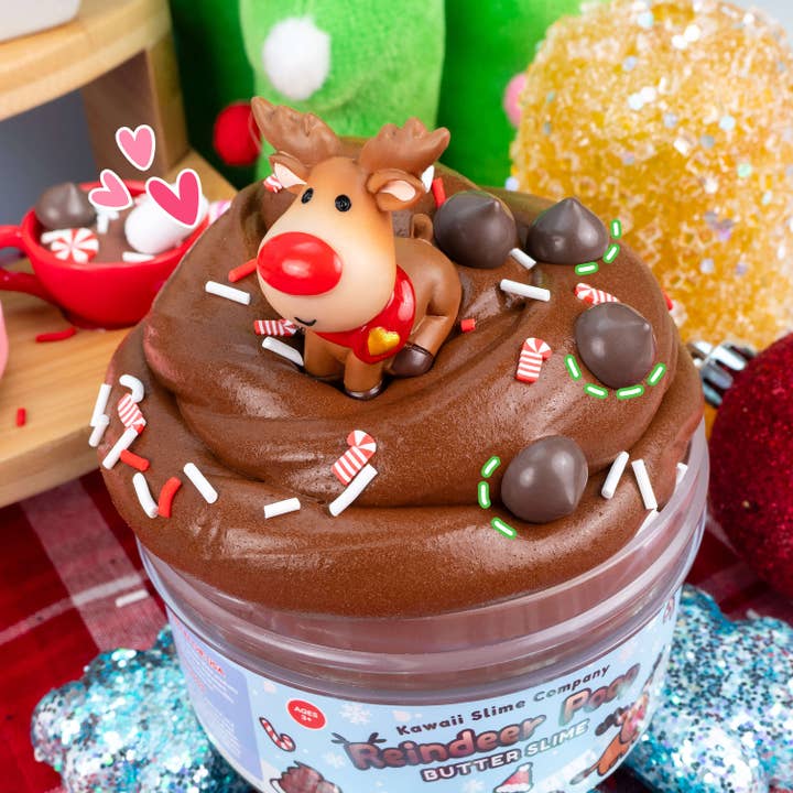 Kawaii Slime Company - Wholesale Putty/Slime - Kids - Reindeer Poop Butter Signature Dome™ Slime (4pcs/case)2