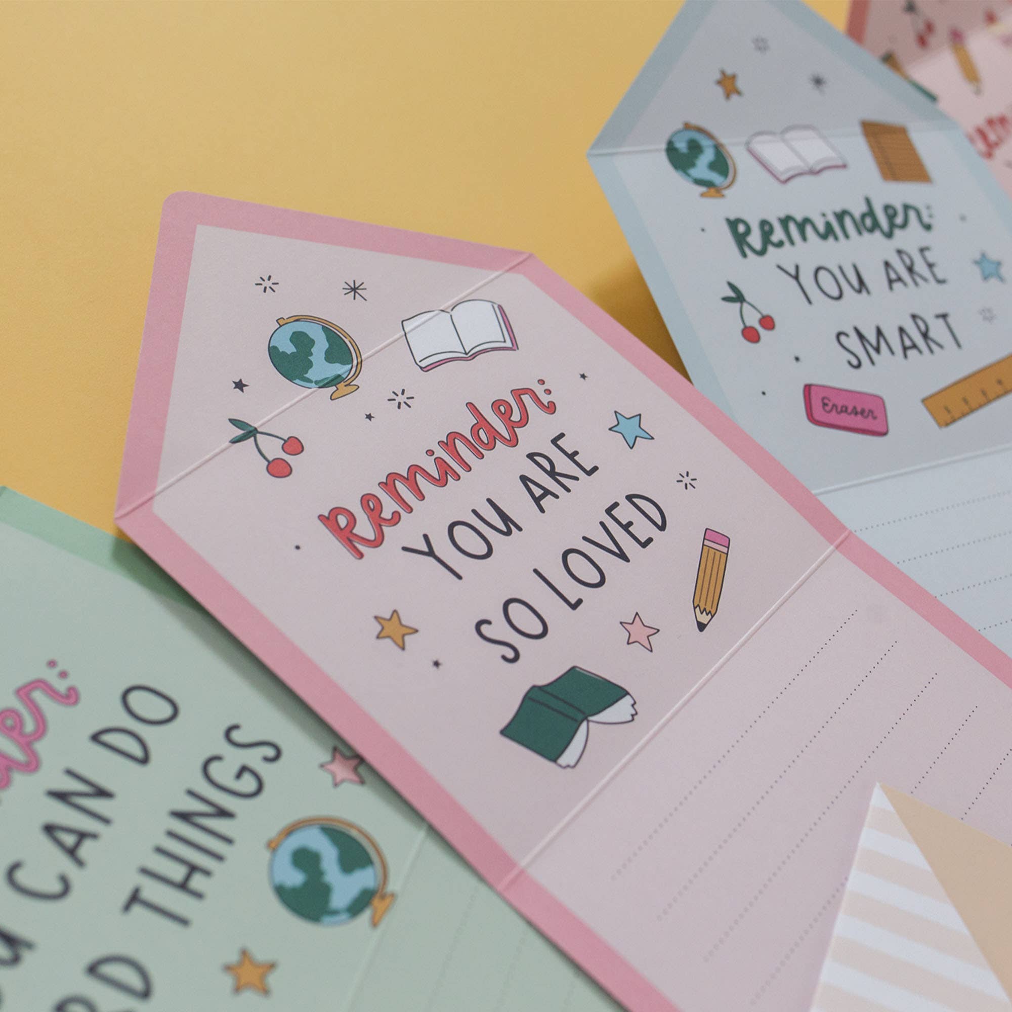 Pippi Post – Engroshandel Brevpapir/sæt med noteskort – Notesæt til madkassen med opmuntrende budskaber4