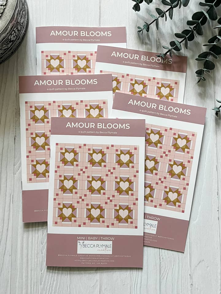 Wholesale Amour Blooms Paper Quilt Pattern - Printed Pack of 5 for wholesale by Becca Plymale Creative