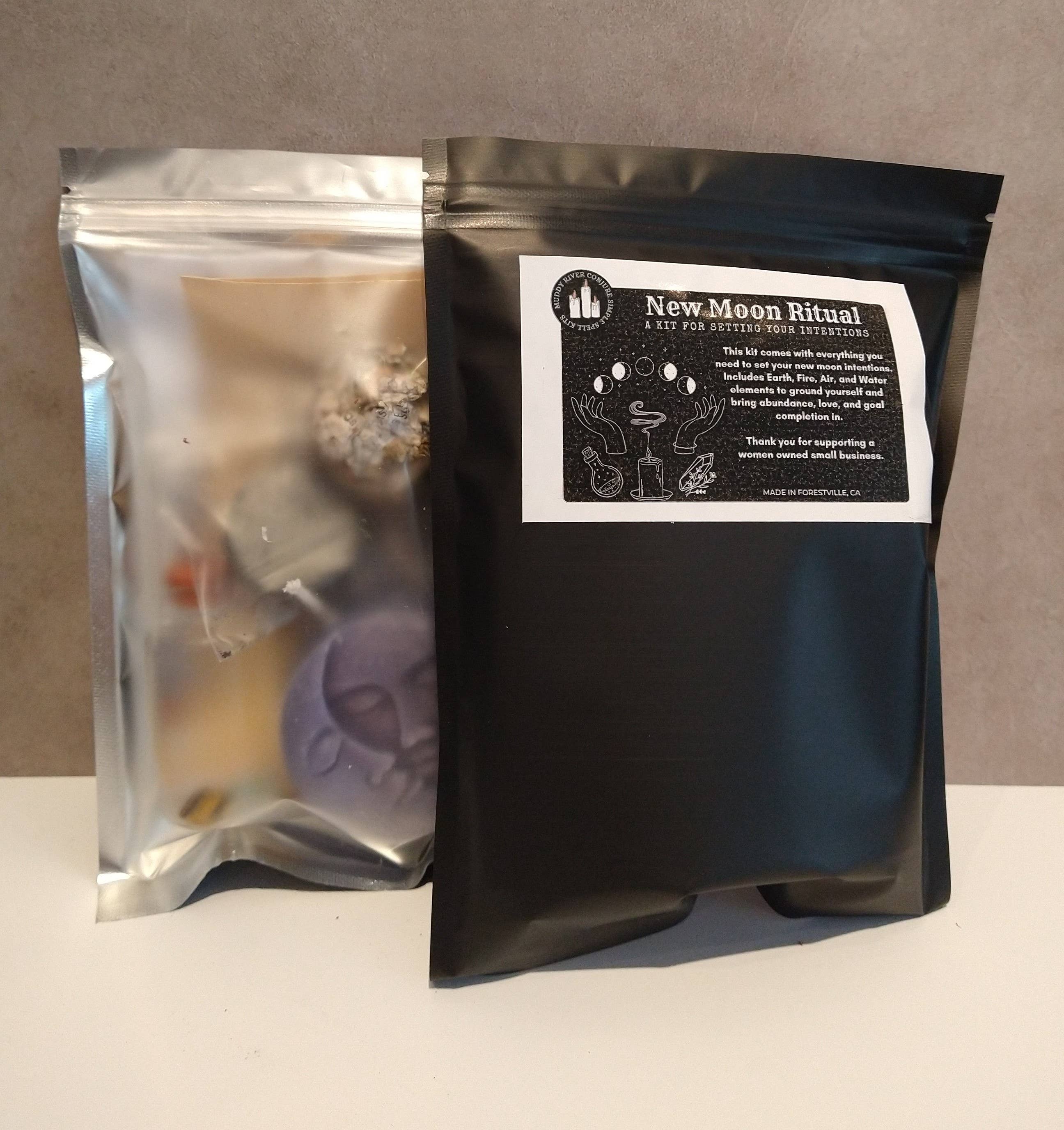 Muddy River Conjure - Wholesale Meditation Supplies - New Moon Ritual, Complete Spell Kit to Set Intentions1