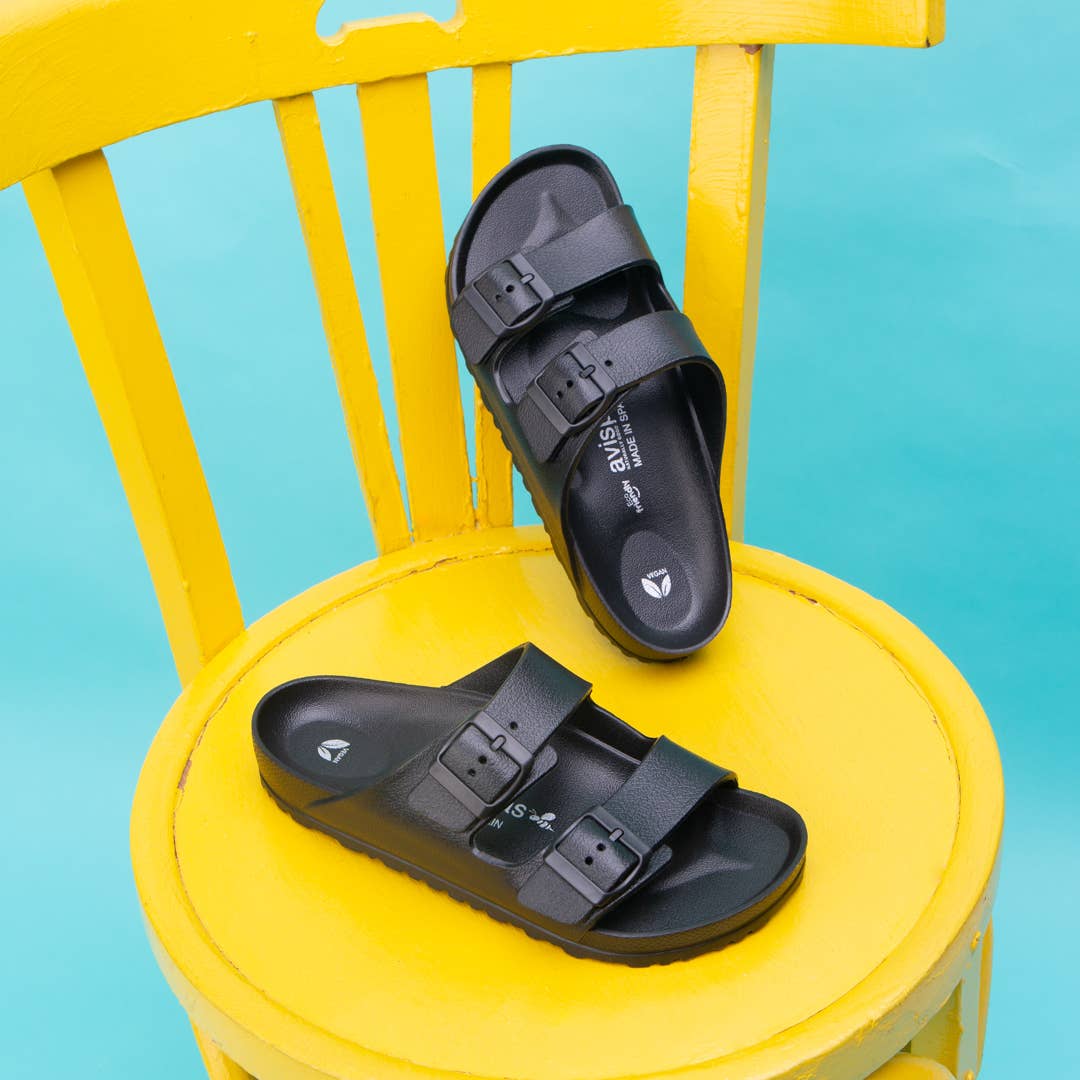 Avispas - Vente Sandales – femme - Nouvelle sandale Coachella noire en EVA bio avec boucles4