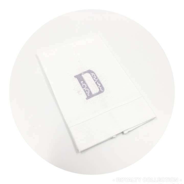 THE ROYALTY COLLECTION – wholesale Hand towel – White Cotton Pique Guest Towel - No Trim