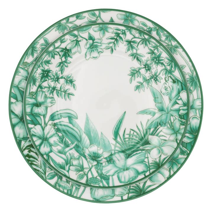 Ro’Table NYC - Wholesale Dinner Plate - Monsoon Verdant Starter Plate - Case of 12 Plates (+3 Bonus Plates)1