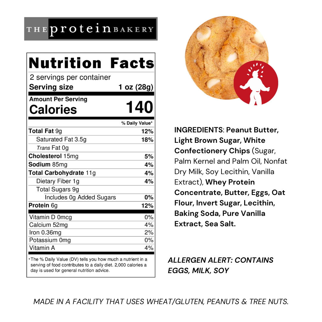 The Protein Bakery - Wholesale Cookie - Peanut Butter White Chocolate Protein Cookie2