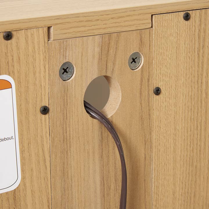 Orange County Decor - Wholesale Cabinet - 2 Doors Curio Cabinet With Tempered Glass Doors, Curio Cabinets With Mirrored Back Panel And Adjustable Shelves, Lighted Display Cabinet For Home, Office Light Bulb Included Oak Oak Mdf Glass11