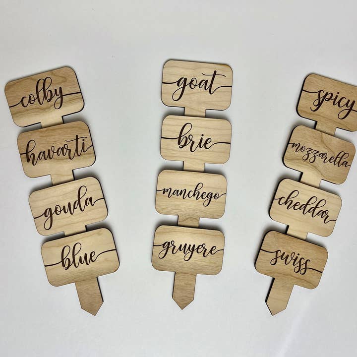 Brugerdefinerede træmarkører Personlig kagetopper for engroshandel hos Maranatha Shoppe LLC