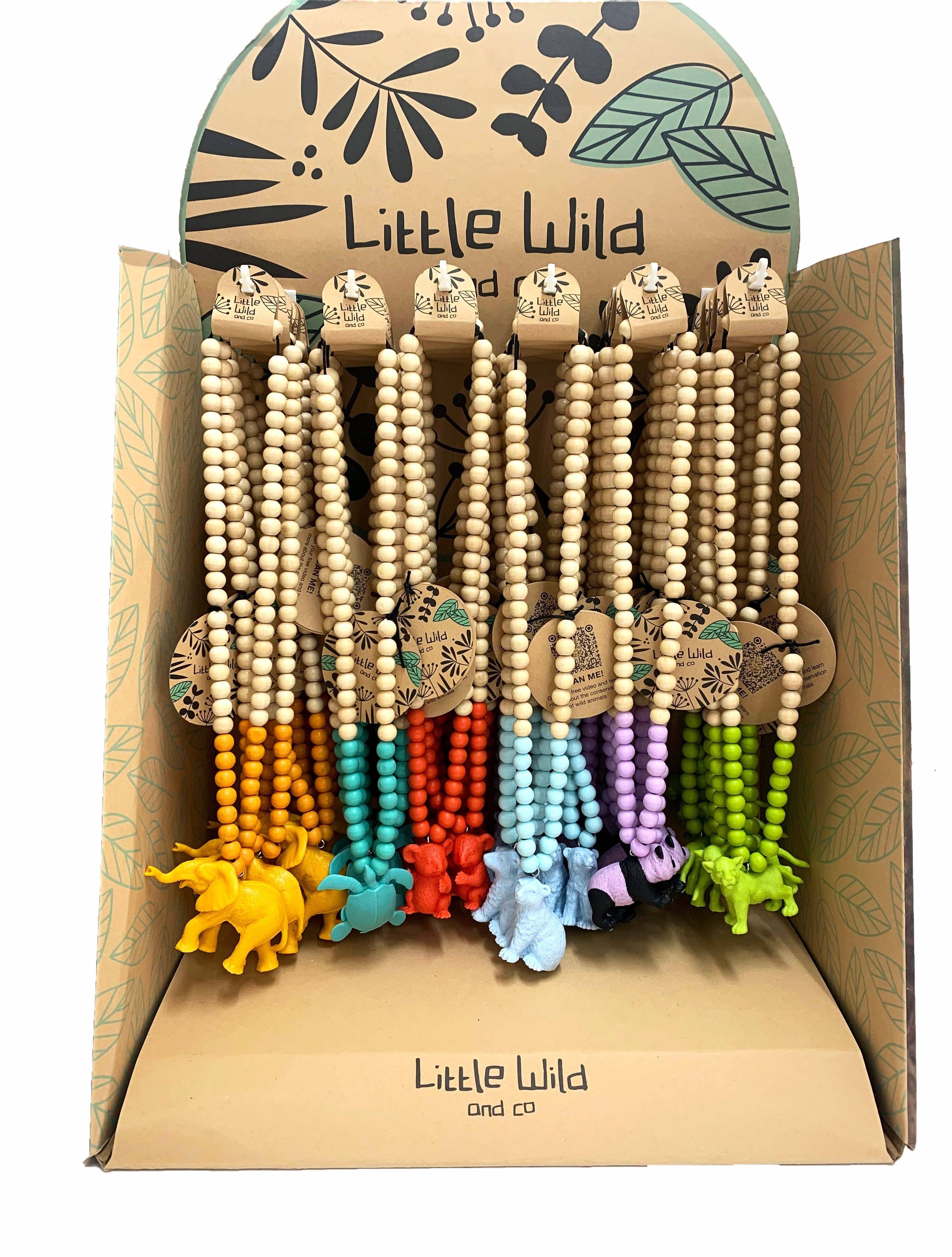 Comansi - Wholesale Retailer Display - Kids & Baby - Little Wild Necklace Display with Toy Figures - 36 Units0
