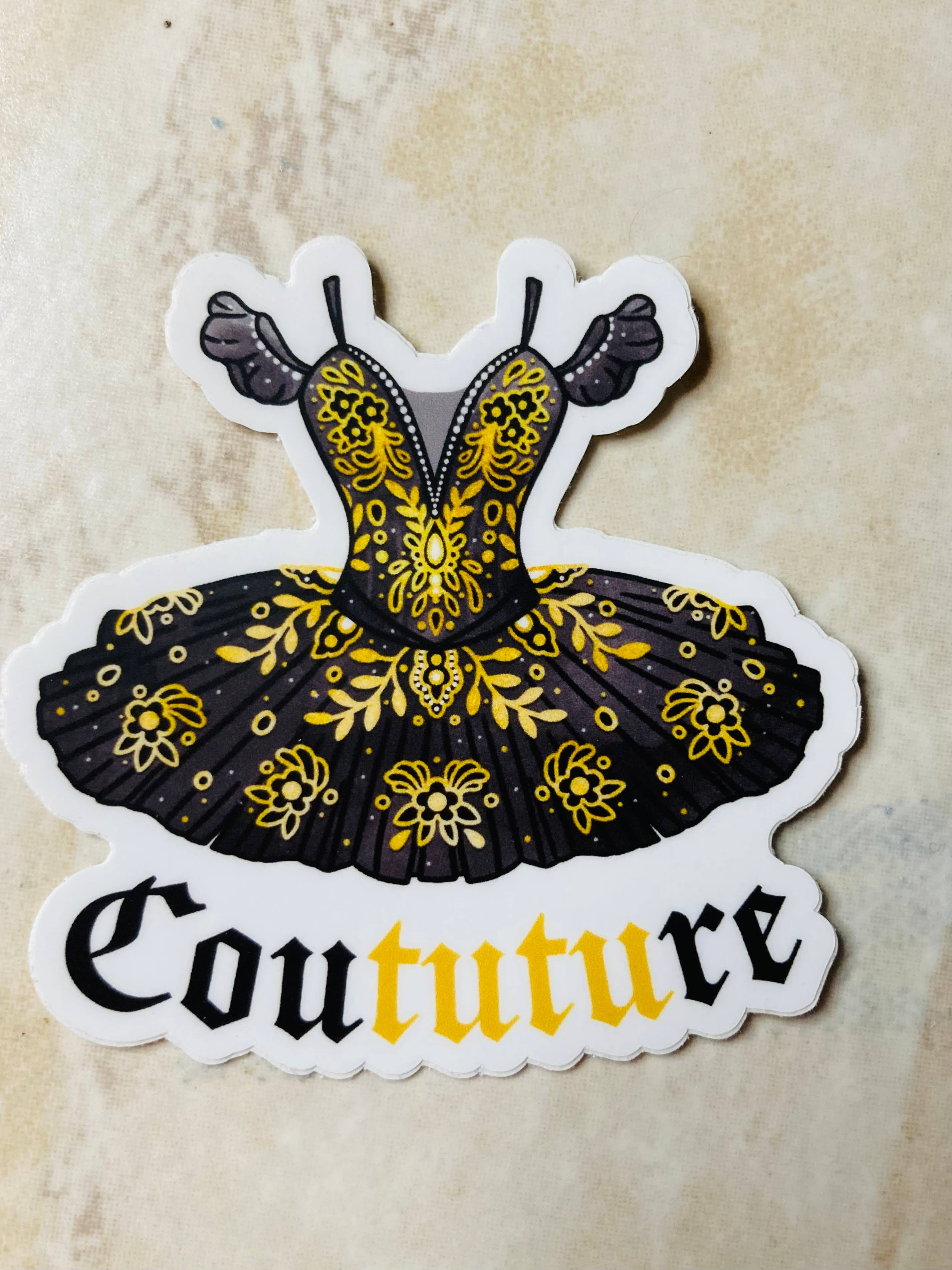 Denali & Co. – wholesale Sticker – Coututure Tutu Dance Sticker, 3" x 3"3