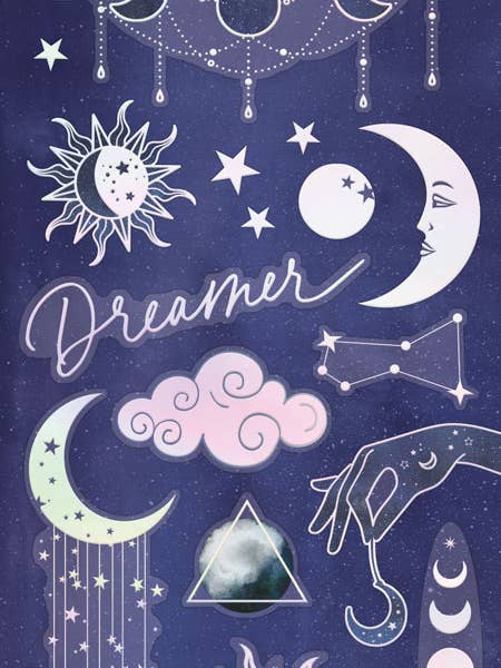 Foil Stickers - Sun & Moon for wholesale by Paper House Productions