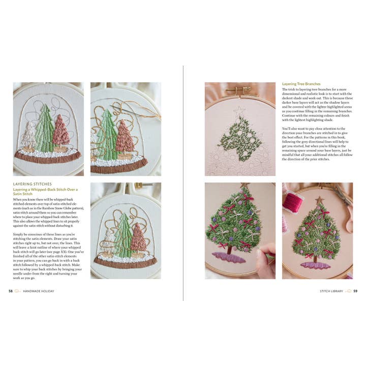 Rocky Nook - Wholesale Crafts, hobbies and DIY - Handmade Holiday - Embroidery Patterns for Christmas Crafts7
