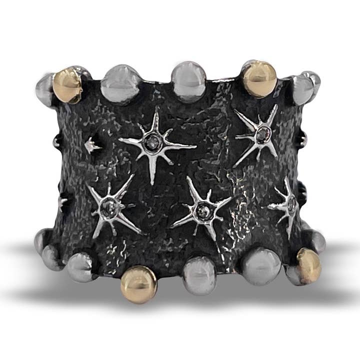 STJERNER NAT GULD OG DIAMANTER RING 4 for engroshandel hos BOHEMME