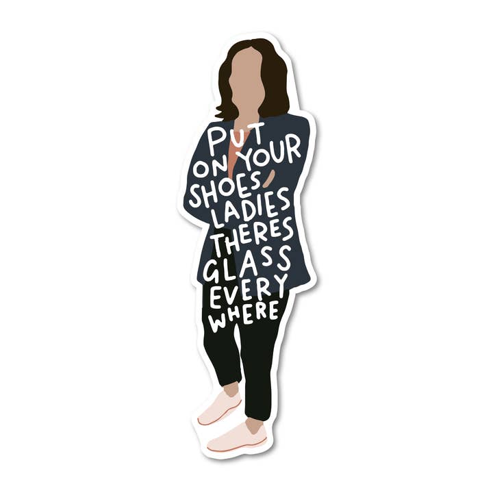 Kamala Harris Breaking Glass Ceilings Vinyl Sticker for wholesale by Mouthy Broad