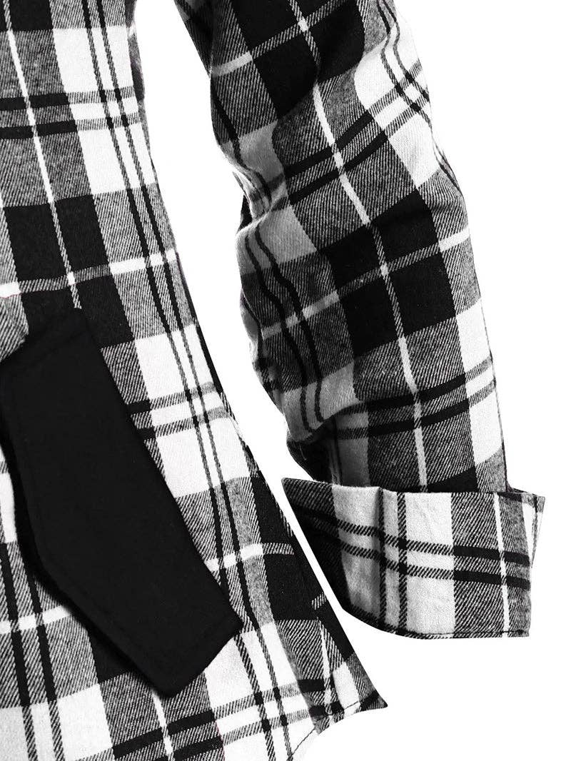 Tourtiwi - Vente Veste – femme - Veste à manches longues à capuche et poche à carreaux5