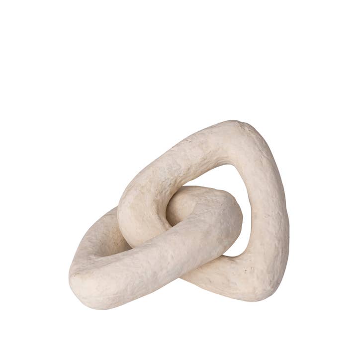 off white Paper Mache Chain Dia 6" & H 3" for wholesale on Faire5