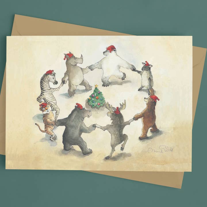 Christmas Dancing Greeting Card por atacado de Animo Alphabets