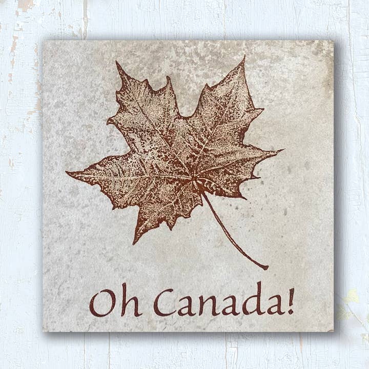 Art Tile | Leaf w/ stand | 4"x4" for wholesale by Art of the Tile