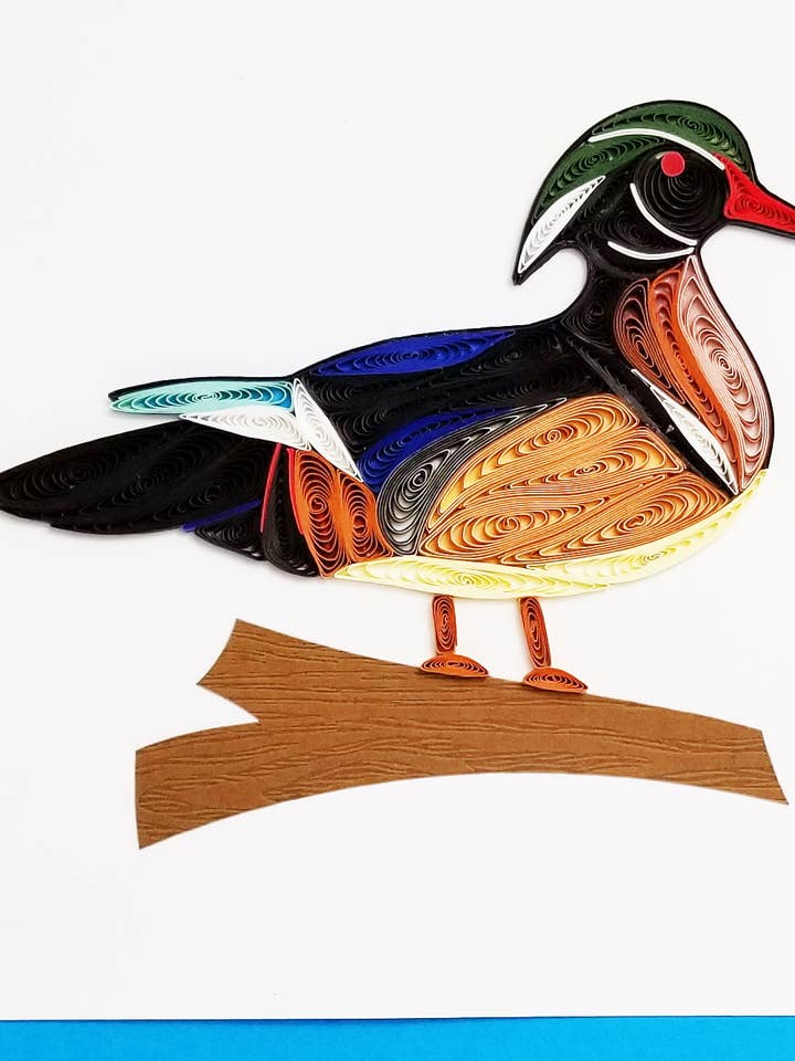 #273 S - Canard branchu pour la vente par Iconic Quilling